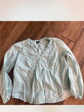 Torrid Pale Blue Eyelet Blouse